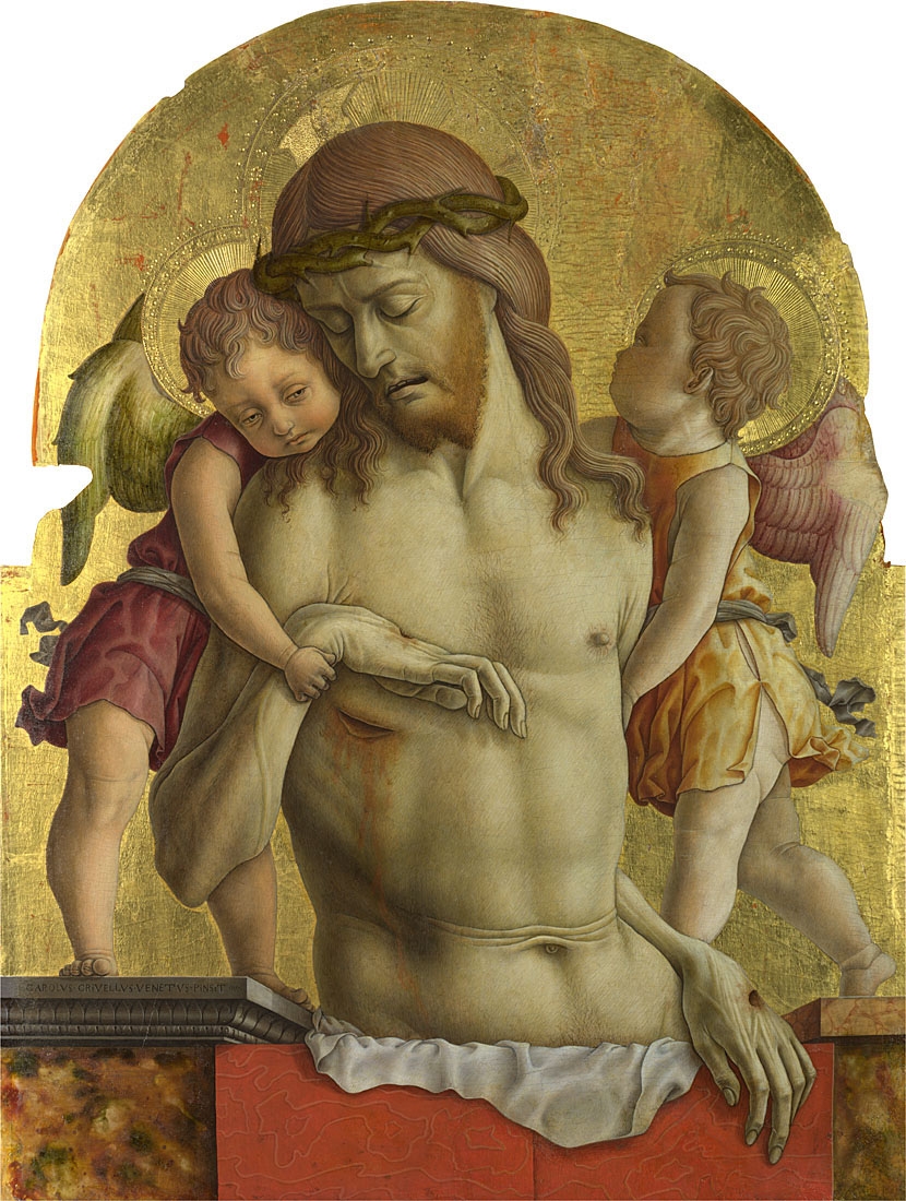 The dead Christ supported by two angels Carlo Crivelli